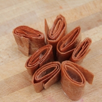 Fruit leather rolled up bit size